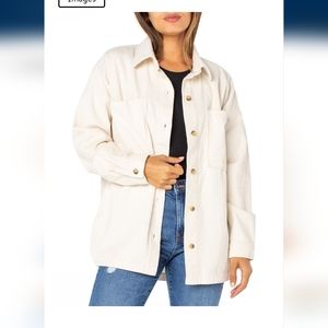 Celebrity Pink Cream Corderoy Shacket